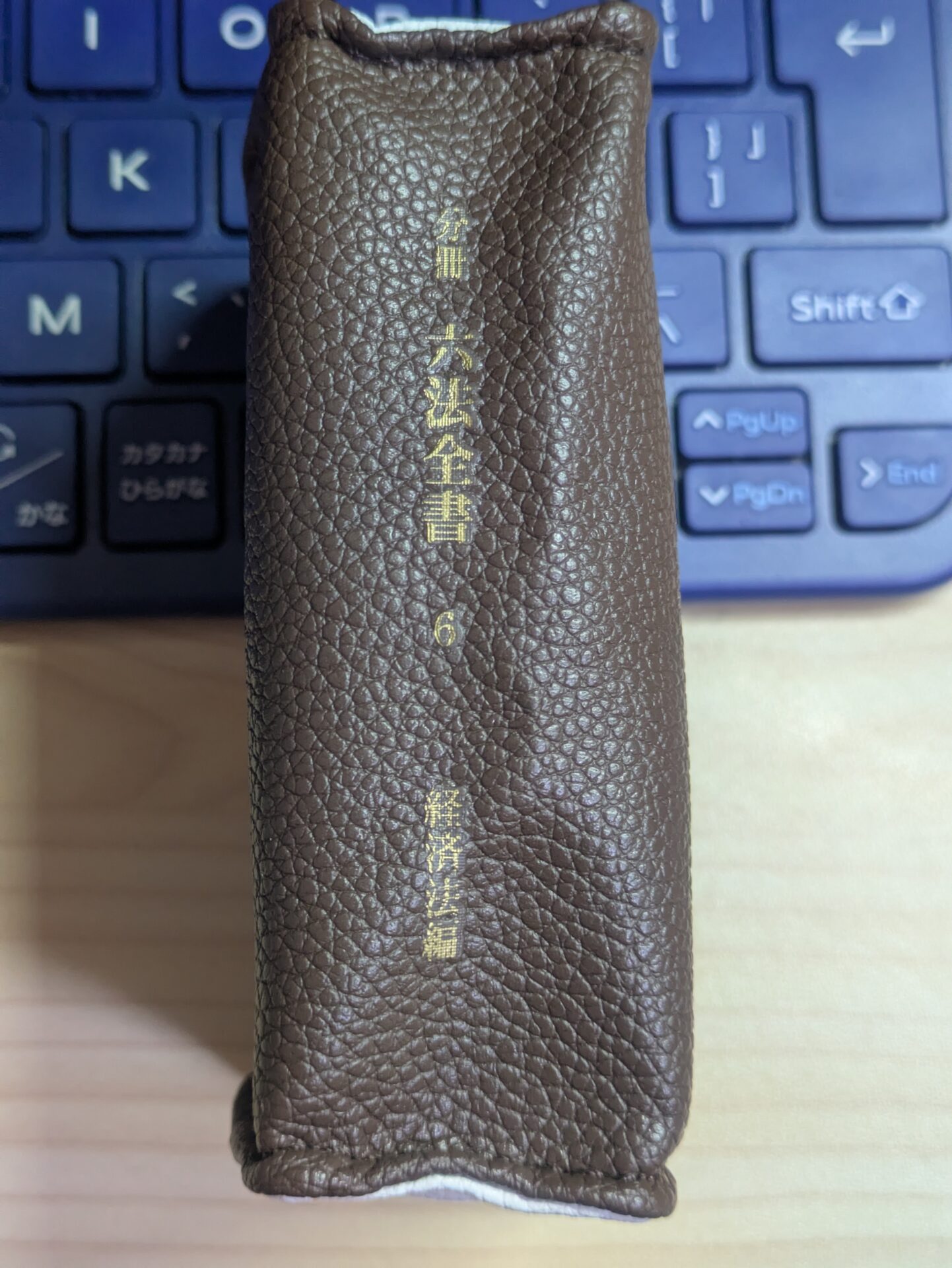 背表紙。分冊 六法全書 6 経済法編の文字が入っている